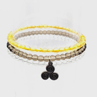 BALANCE & POSITIVITY-Smoky Quartz,Clear Quartz & Citrine- 3/pc